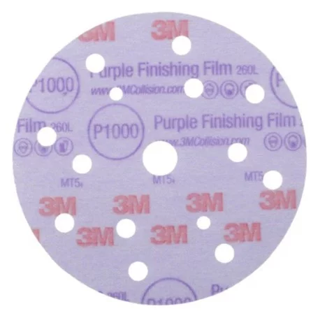 3M Hookit Purple Finishing Film 260L P1000 150 mm 15 delik disk zımpara 51157